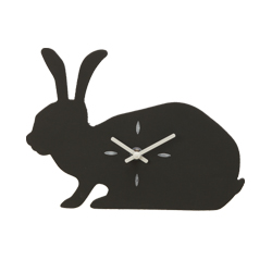 動物黒板時計　ウサギ